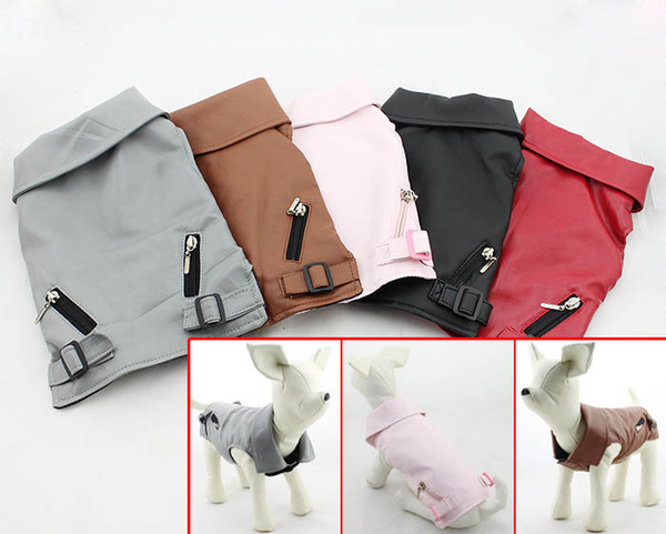 2018 new Puppy vest dog coat coat waterproof winter pet cat leather warm coat 07SB size xxs-xxl