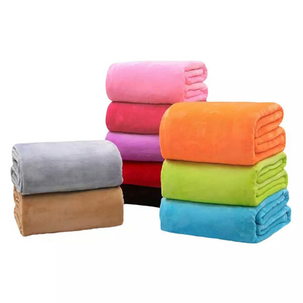 Dog Blankets Flannel Puppy Solid Color Bed Blankets Soft Warm Pets Blankets Sleeping Cushion Rest Mat Dog Supplies 12 Colors YFA176