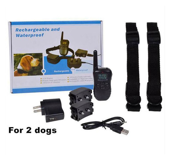 300 Yards Remote Pet Dog Training Collars Rechargeable And Waterproof Training Collar With LCD Display 998DR