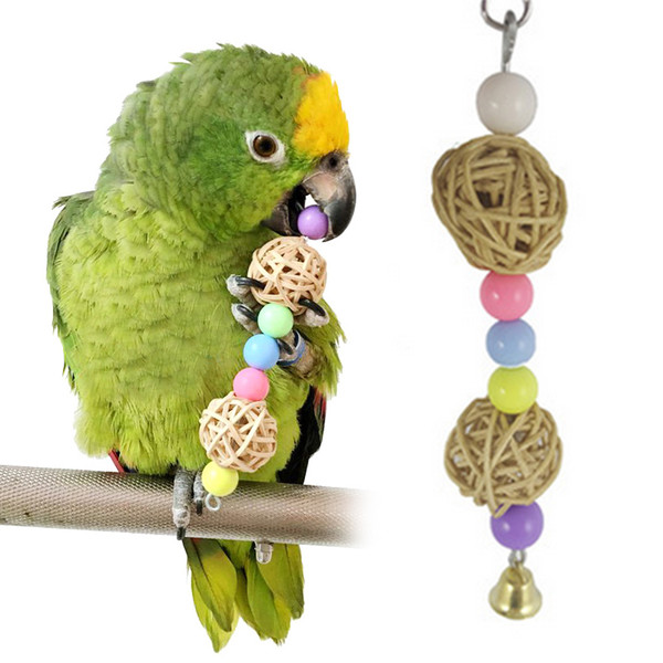 New Bird Toy Pet Parrot Loofah sponge vine rope ladder Position Funny Parrot Cage Toy