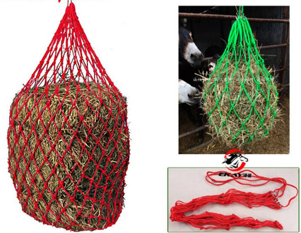 Large size 4.5mm Thicken nylon rope net Feeding Horses bag straw bag dry grass bag Horse Supplies