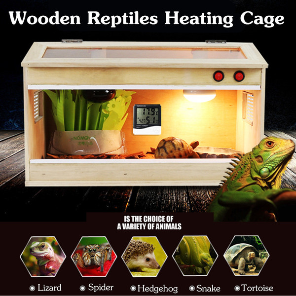 Reptiles feeding box Wooden feeding box glass feeding boxes Enclosure Heating Cage Lizard Frogs Snake Turtle