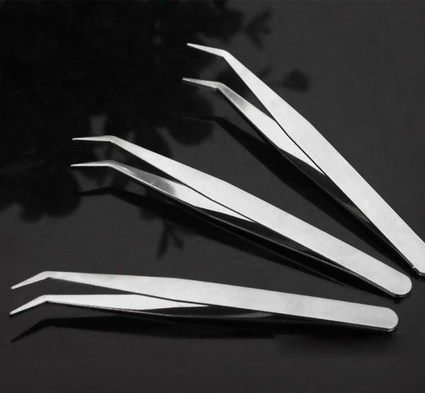 100pcs/pack High quality Stainless Steel Straight and Curved Nippers Tweezers Feeding Tongs for Reptile Snakes Lizards Spider