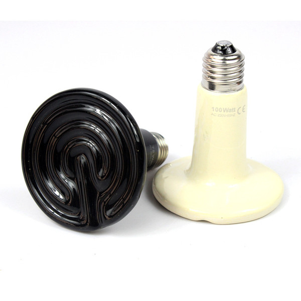 Infrared Ceramic heat lamp lamps infrared bulb light for Reptile/pet/amphibian/poultry) 220V or 110V 50--250w