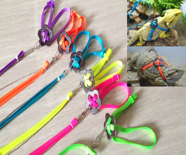 Lizard Harness Leash Adjustable Lizard rope Adjustable Hauling Cable Rope walking cabrite lizards lead Multicolor color