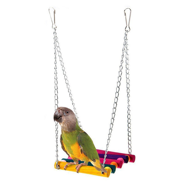 Parrot Articles Bird Toys Colour Suspension Bridge Swing Station Stand The Xuan Breeze Tiger Skin Peony Gnaw Toys 70g