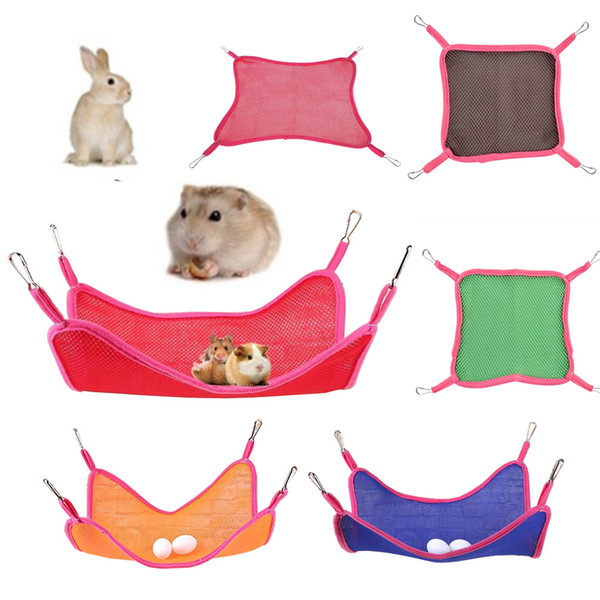 Home Use Large 30*29cm Breathable Mesh Hammocks 6 Colors Squirrel Hammock Summer Outdoor Portable Pet Squirrel Mesh Hammock DH1062-1 T03