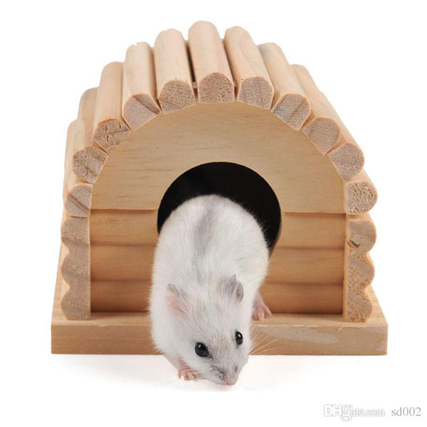 Practical Squirrel Totoro Nest Pet Supplies Eco Friendly Natural Wooden Hamster Cage House Non Toxic Design 7 5za ZZ