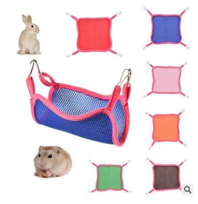 Pet Hammock Pet Hanging Blanket Mat Hamster Hammock Summer Breathable Sandwich Mesh Cloth Pet Cat Hammock Ferret Hanging Swing Small Animal
