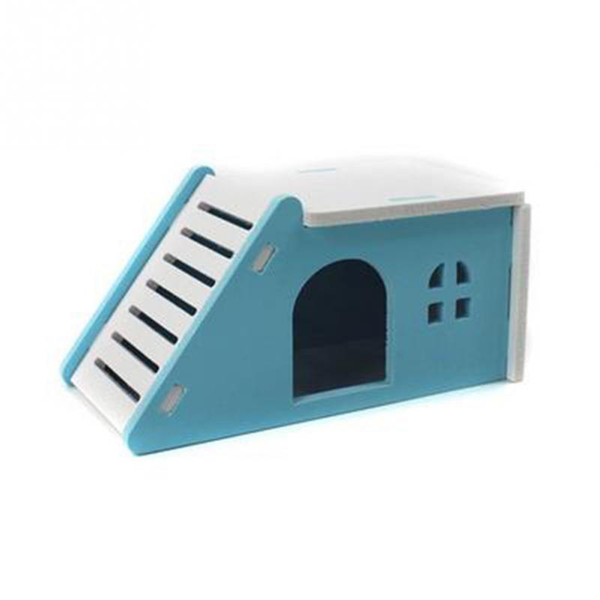 Pet Hamster House Bed Cage Nest Hedgehog Guinea Pig Wooden Castle Toy