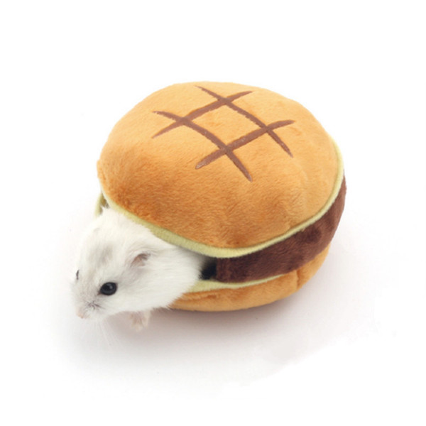 Pet Products Small Animal Supplies Fall And Winter Warm Cute Hamburger Style Hamster Small Hedgehog Cage Small House 10X10cm 0II-71