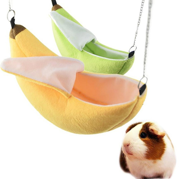 Bed for Hamster ferret rabbit Animals Small Cotton Sleep Nest House Hanging new Mouse Mice Hamster Rainbow SeesawBanana models