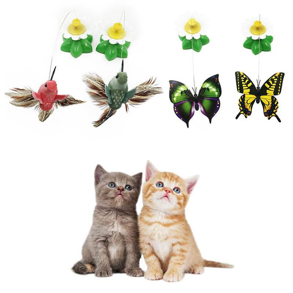 1 Pcs Electric Rotating Colorful Butterfly Funny Cat Toys Pet Seat ScratchToy For Cats Kitten