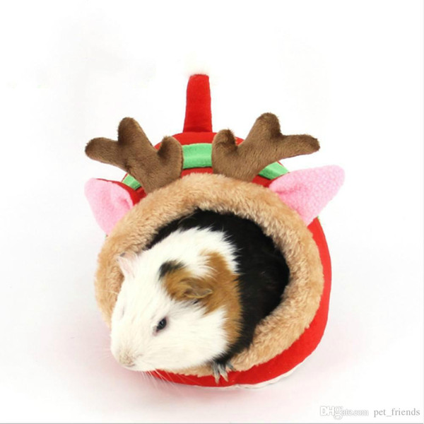 Breathable Pet Hamster Cage Warm Plush Hamster Bed House Soft Guinea Pig Bed Rat Nest House Small Animals Mouse Sleeping Cage