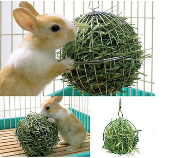 Sphere Feed Dispense Exercise Hanging Hay Ball Guinea Pig Hamster Rabbit Pet Toy