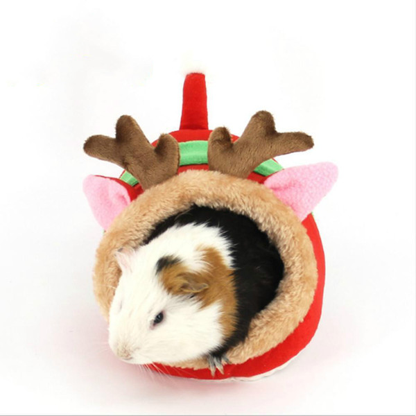 Breathable Pet Hamster Cage Warm Plush Hamster Bed House Soft Guinea Pig Bed Rat Nest House Small Animals Mouse Sleeping Cage