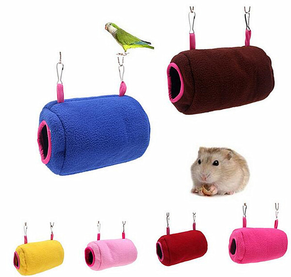 Small Animal Supplies Winter Warm Hamster Bird Small Pet Tunnel Hammock Nest Fleece Small Pet Hanging Nest