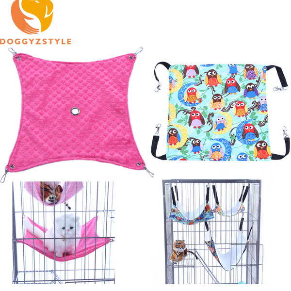 Small Pet Dog Hammock Goods Rat Rabbit Hamster Cat Cage Hammocks Hanging Bed Cage Supplies Accessories