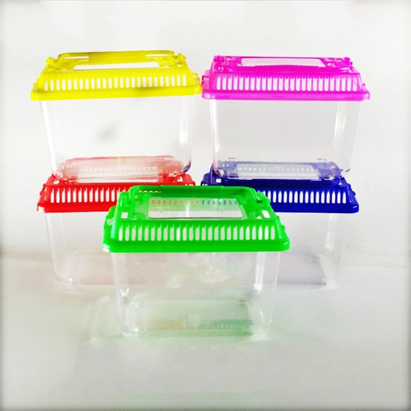 Little Pet Rabbit House Hamster Cage Cute Transparent Plastic Goldfish Bowl Portable For Multi Colors 1 35jj C R