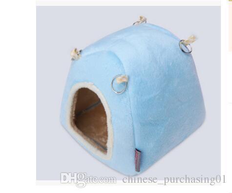 Drop shipping Winter Hedgehog Guinea Pig Bed Warm Soft Hamster Hanging Bed House 16*16*16cm ANI-178