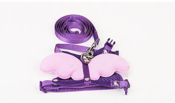 Free Shipping rabbit traction cute angel wings design bunny hamster rabbit vest harness with leash lead