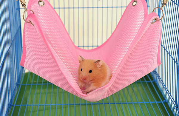 Spring Summer Hamster Hammock Suit For Rats House Habitats Hutches Or Storage Box Cage Ventilate Pet Cushion 2 Size Mix Color 10PCS/LOT