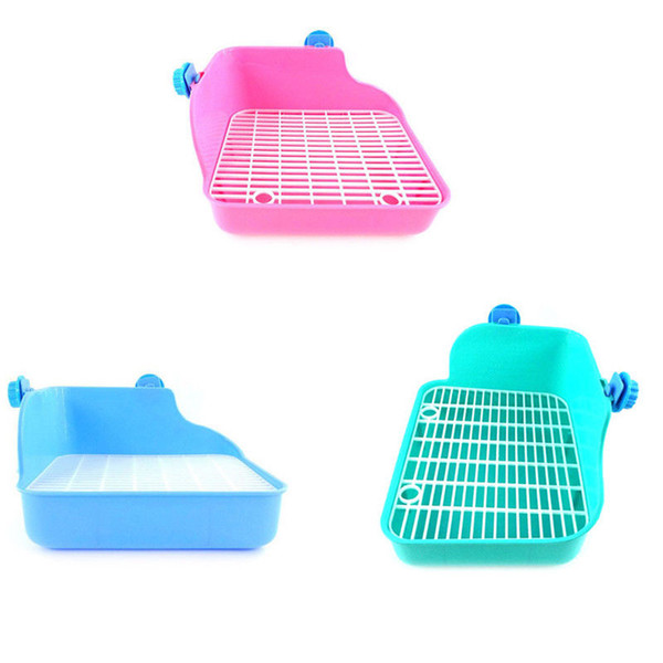 Pet Rabbit Potty Toilet Tray Box Chinchilla Guinea Pigs Toilet Rabbit Bedpans Guinea Pigs Toilet Large Square Rabbit Toilets