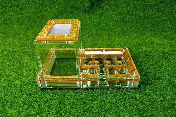 Transparent Ant Housing Nest Insect Cage Farms Feed Acrylic Display Trapezoid Box Ant Villa Small Pet Cages Kid Educational Toys