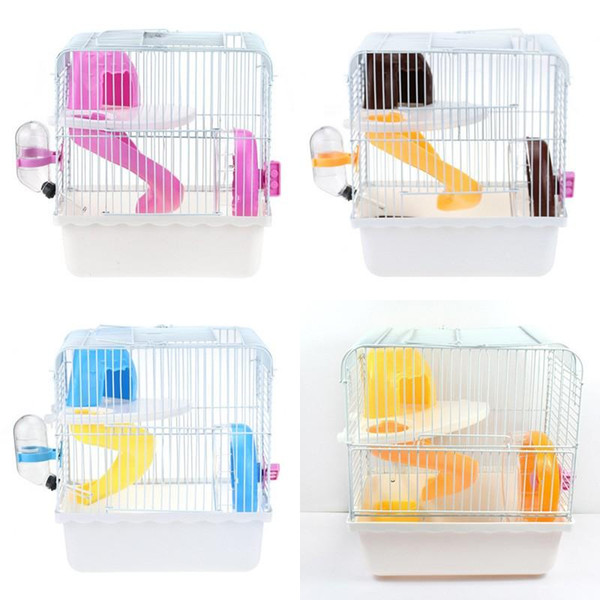 Double Layers Hamster Cage Easy To Install Removable Plastic Guinea Pigs House Multi Function Pet Accessories Top Quality 21jy ff