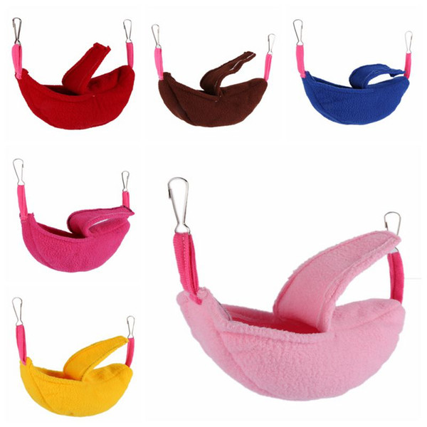 Warm Banana Shape Cotton Hamster House Nest Small Animal Cozy Soft House Cage Hamster Accessories Color Mixed