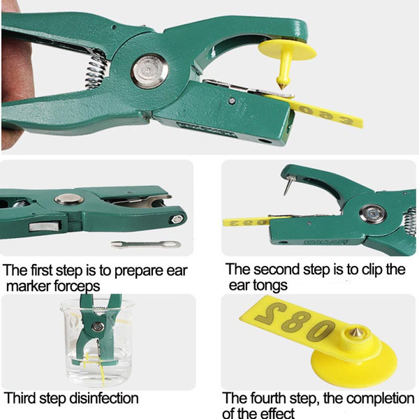 Sheep ear tag clamp practical cattle goat ear label metal forceps for animal tools Free shipping