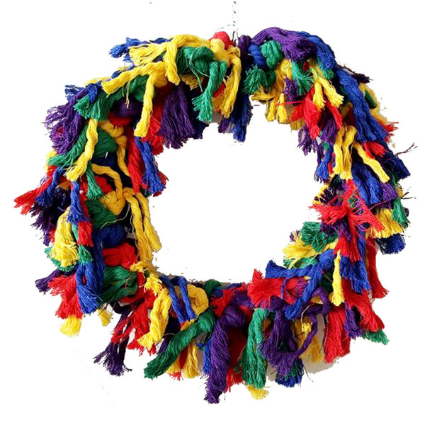 Permanent Purple Tuba Cotton Rope Rings Bird Gnawing Toys Parrot Swing Parrot Toys 366g