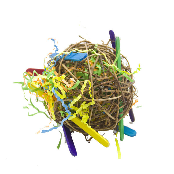 Parrot Bird Wire Drawing Straw Paper And Silk Soil Sepaktakraw Desktop At The Foot Of Claw Catch Toys Mutual Action