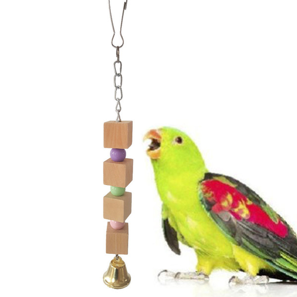 Parrot Gnawing A Wooden String Small Favour And Put Sb. In Important Position Product Bird Toys Swing Stand Frame