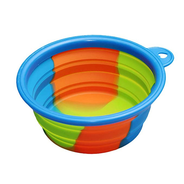 Protable Pet Bowl mini pet Bowl colorful Camouflage pet bowl Travel Puppy Feeder Collapsible Doggy Cats Water Bowls