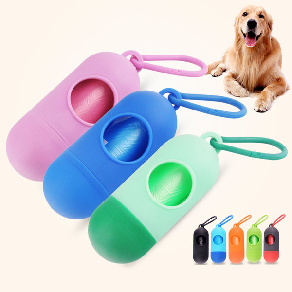 Portable Rubbish Bags Doggy Doo Pickup Kit Baby Diapers Abandoned Bags Case Pet Garbage Bag Removable Box Nappy Bag 15pcs per Volume
