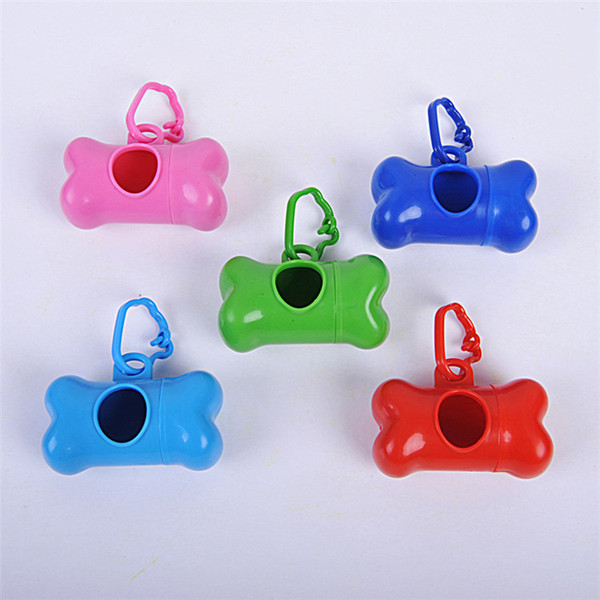 Garbage Clean Storage Box Pet Dog Bags Plastic Bone Type Degradable Pick Up Waste Poop Bag Doggy Scoopers garbage box IB371