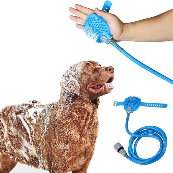 Pet Bath Shower Water Sprayer Pets Supplies Bathing Cleaner Tools Cleaning Massage Scrubber Sprayer Hand Massage Pet comb