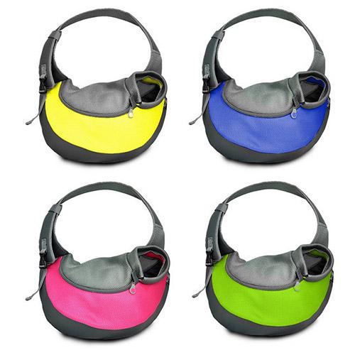Pet Bag Cat And Dog Travel Portable Slant Shoulder Bag Comfortable Breathable Mesh Cloth Pet Knapsack