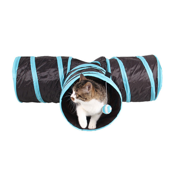 Pet Tunnel 3 WAY Y Shape Foldable Pet Puppy Animal Dog Cat Kitten Play Toy Exercise Tunnel Cave Cat Toys For Small Pets
