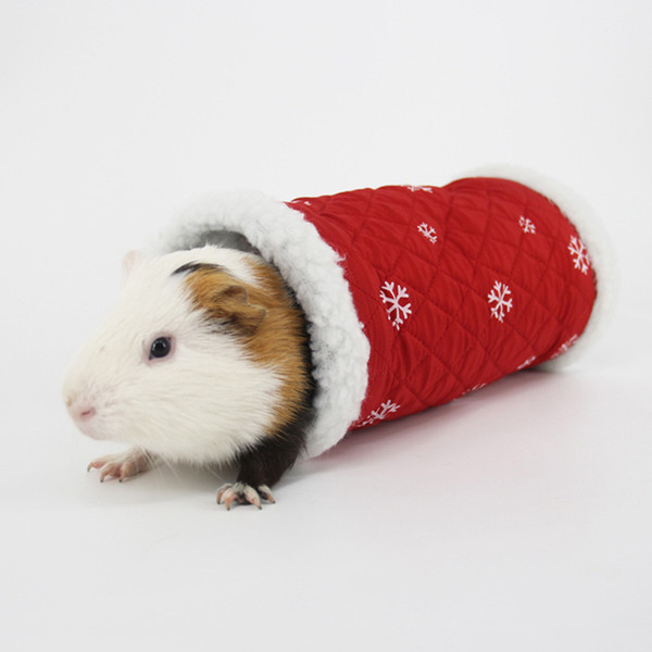 Hamster Guinea Pig Tunnel Toy Parrot Bird Cage Bed Hedgehog Chinchilla House Cave Samll Animals Pet Products Red GrayII-144