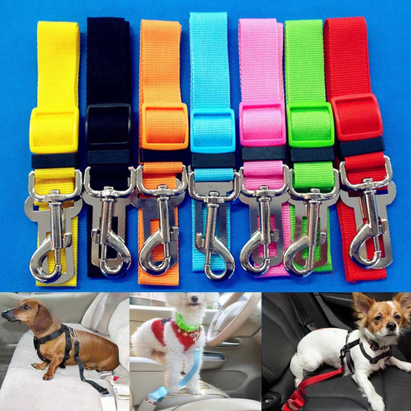 5PCS/LOT Free shipping Cat Pet Safety Belt Vehicle Car Dog Seatbelt Adjustable Harness