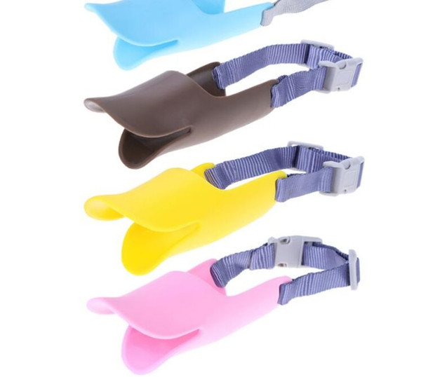 Silica Gel Cartoon Duckbill Dog Muzzle Dog Anti-Biting Mouth Cover Puppy Protective Mask Size S