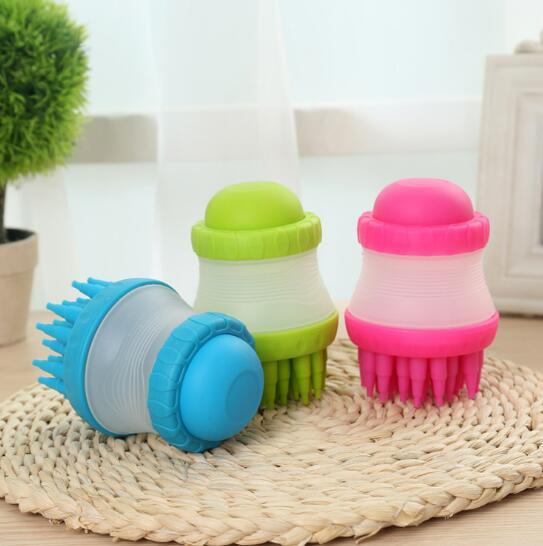 Creative fashion home new silicone multi-function pet bath massage brush cleaning beauty tools pet supplies creative