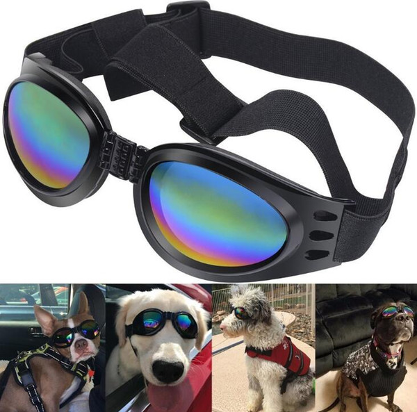 Fashion Foldable Sunglasses Medium Large Dog Glasses Big Pet Waterproof Eyewear Protection Goggles UV Sunglasses HK0014