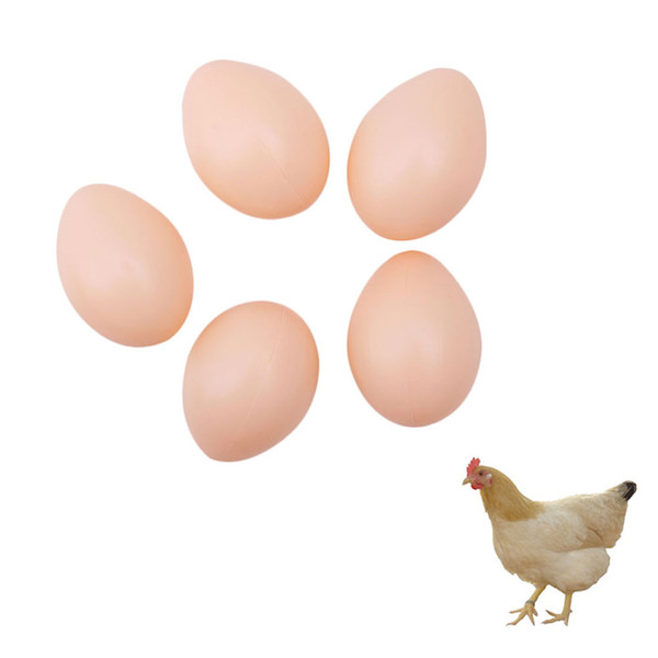 5pcs/set Hatching Simulation Hen Poultry Simulation Artificial Faux Fake Plastic Eggs for Chicken Duck Geese Hatch Breeding