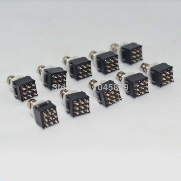 Cheapest 10Pcs/Lot 3PDT Effects Stomp Foot Switch 9-Pin True Bypass Black Free Shipping