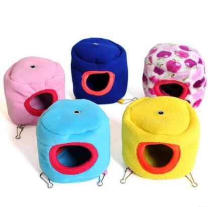 50pcs Pet Hamster Hanging Warm Bed Pet Hammocks Tree Stump With Mat Attach Cage for Bird Toy