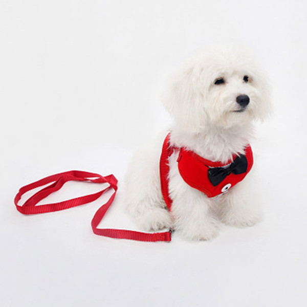 Fashion Pet Personality Teddy New Love Mother Various Dogs New Pet Clothes Chest Strap Puppy Fur Belt Sweatshirt Traction Rope