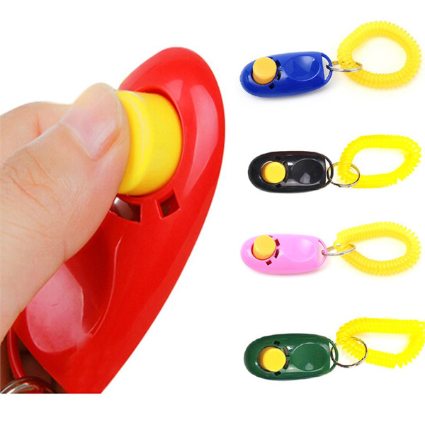 2017 New Perro Pet Dog For Click Training Clickers Light Weight Toys Obedience Trainer Aid With Wrist Strap Accessories